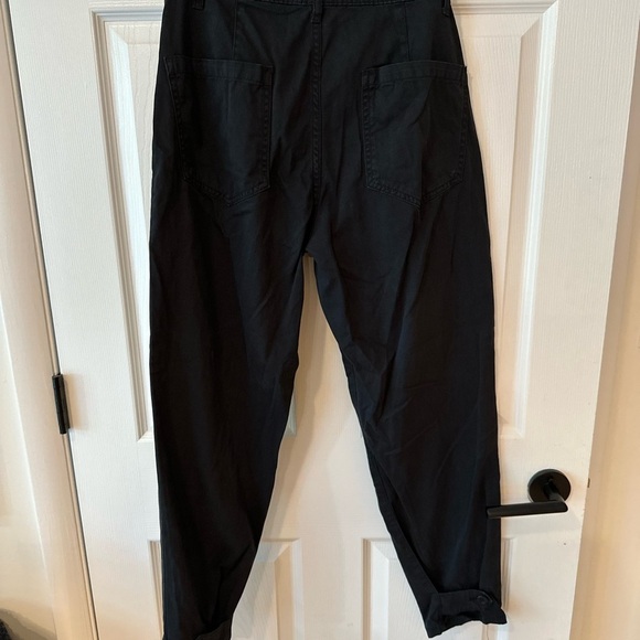 Pistola Tammy High Rise Black Trouser Pants Button Fly Baggy - Picture 4 of 7